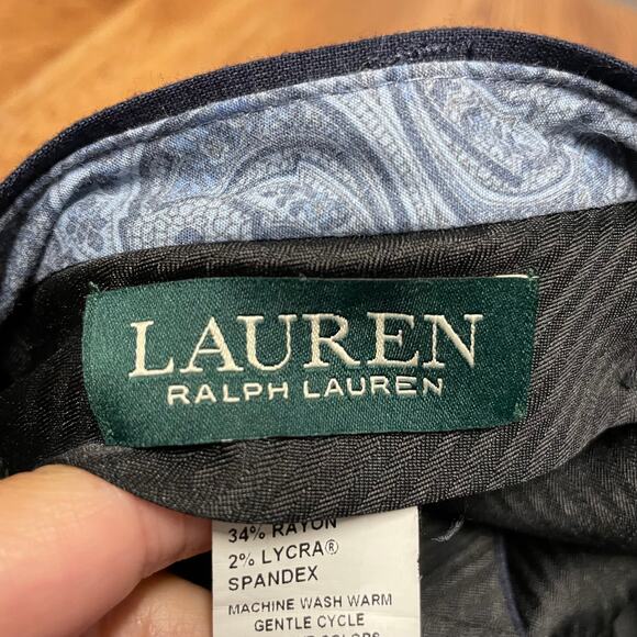 Ralph Lauren LRL Blue Window Pane Mens Dress Suit Pants Slacks Trousers 36Wx30L - Picture 7 of 9